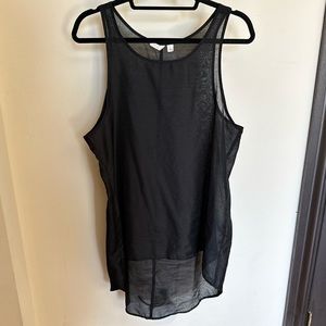 Sheer HIGH/LOW long tank FRENCHIE sz L